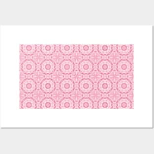 Pink stylized pattern in modern colors of current trends Posters and Art